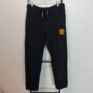 Manchester United FC Official Soccer Black Jogger Pants Men Size XL